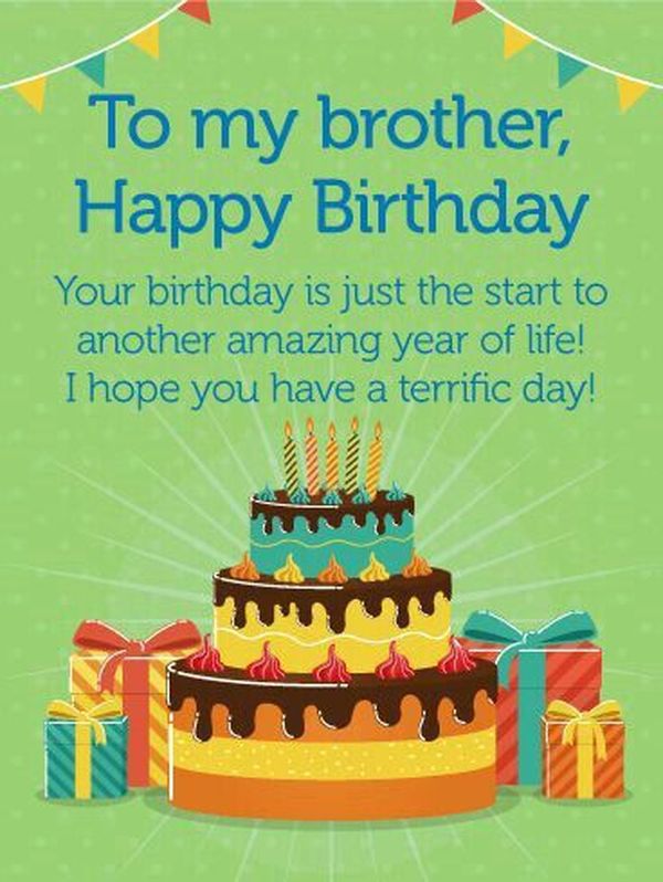 birthday happy card brother cards wishes quotes sister terrific greeting bro greetings funny wish messages cake message bday words amazing