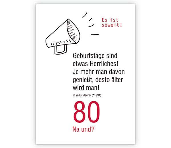 Sprüche und Glückwunsche zum 80. Geburtstag •