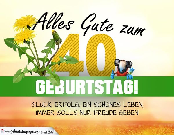 Bilder „Alles Gute zum 40. Geburtstag“ kostenlos 1