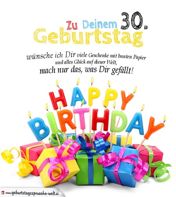 Geburtstagsspruche in Bildern zum 30. Geburtstag 4