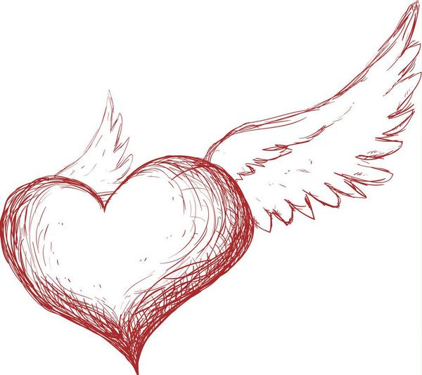 Imgenes de corazones con alas para tatuaje 3