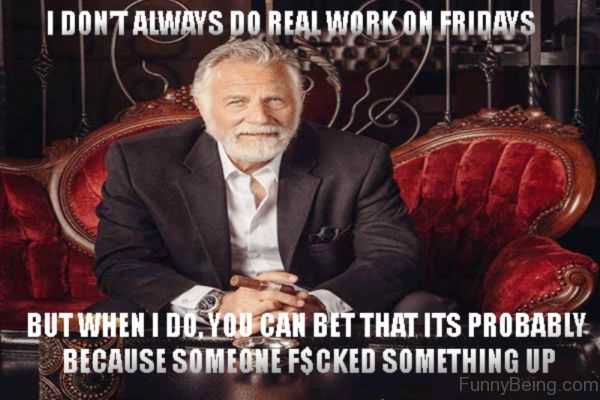 I Don’t Always Do Real Work on Fridays Meme