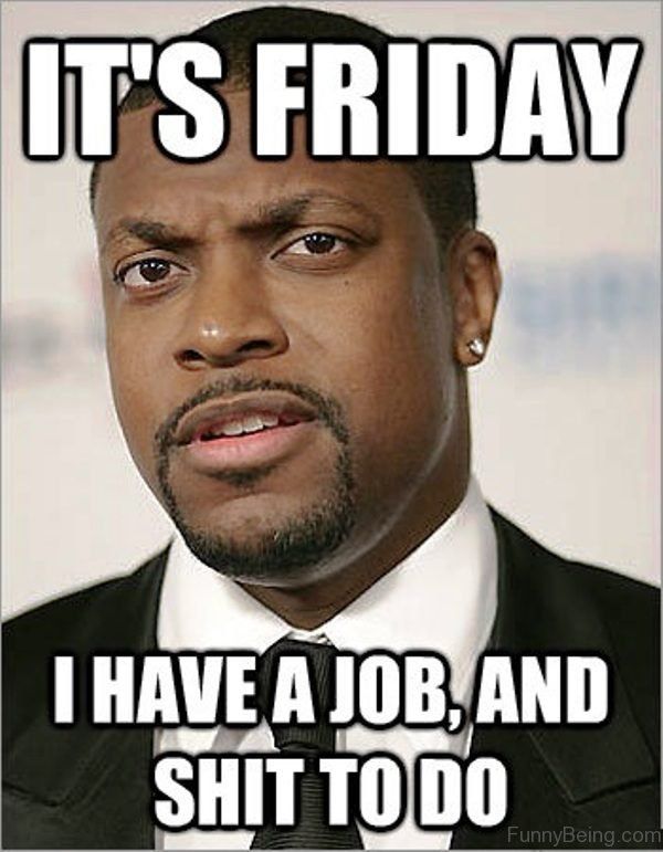 I Have A Job And Shit to Do Friday Meme