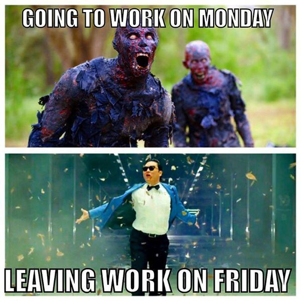 going to work on Monday meme
