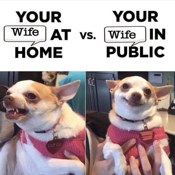Your Wife at Home vs at Public
