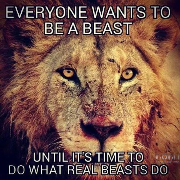Everyone Wants To Be A Beast Motivation Meme