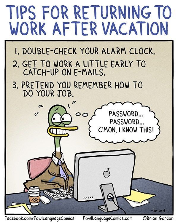 Tips for Returning to Work after Vacation.