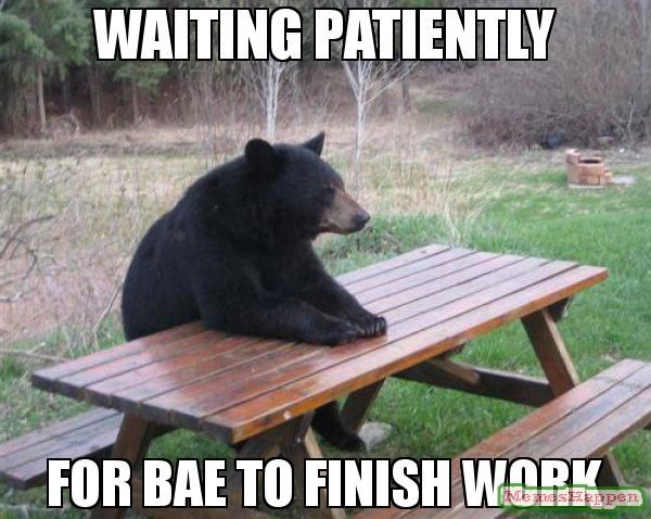 Waining Patiently for Bae to Finish Work