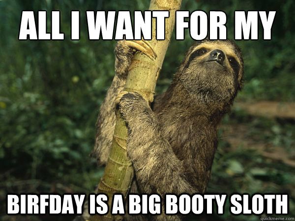 best birthday sloth meme