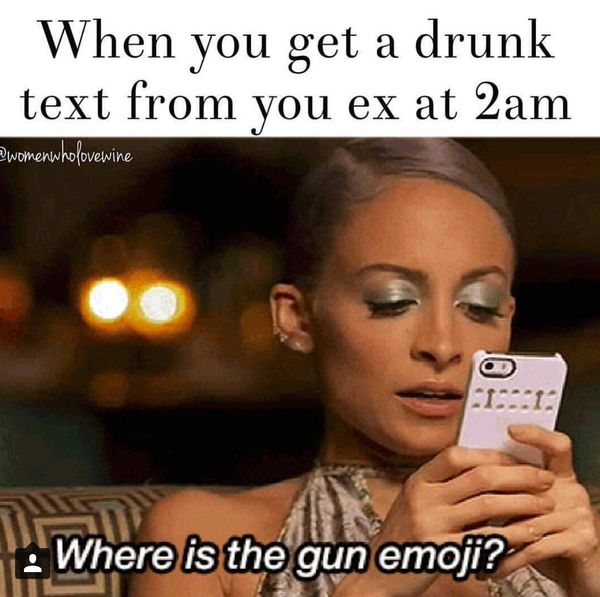 Popular drunk texting meme