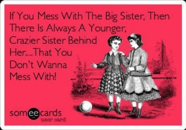 Zingy funny little sister birthday sayings