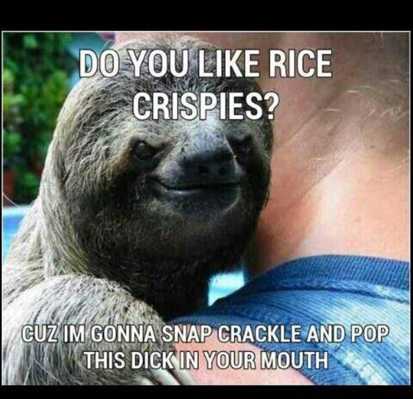 pervy sloth whisper meme