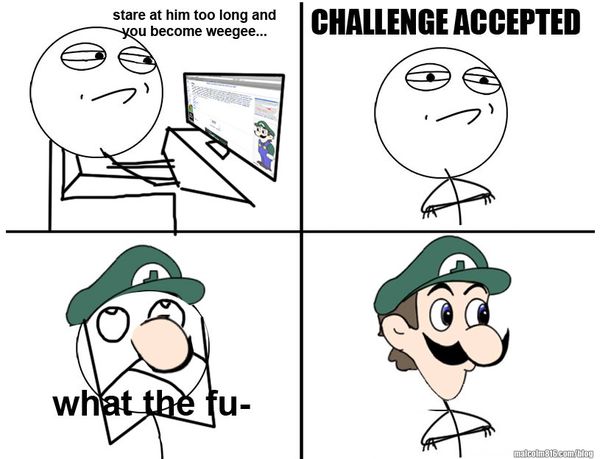 Stare at him too long and you become weegee. Challenge accepted.