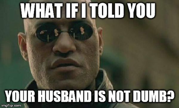 dumb husband meme