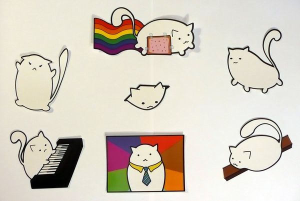 Trendy fat cat cartoon meme