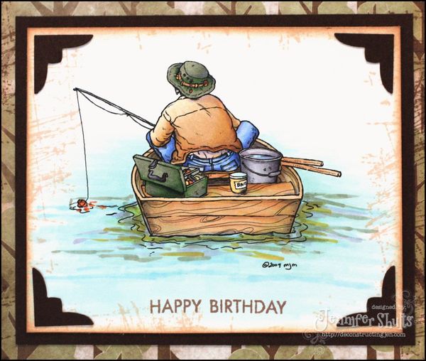 Exciting happy birthday fisherman