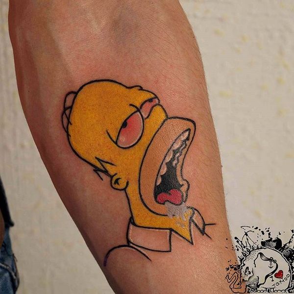 hilarious homer simpson drooling pic
