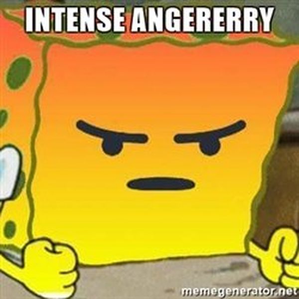 cool spongebob angry face image