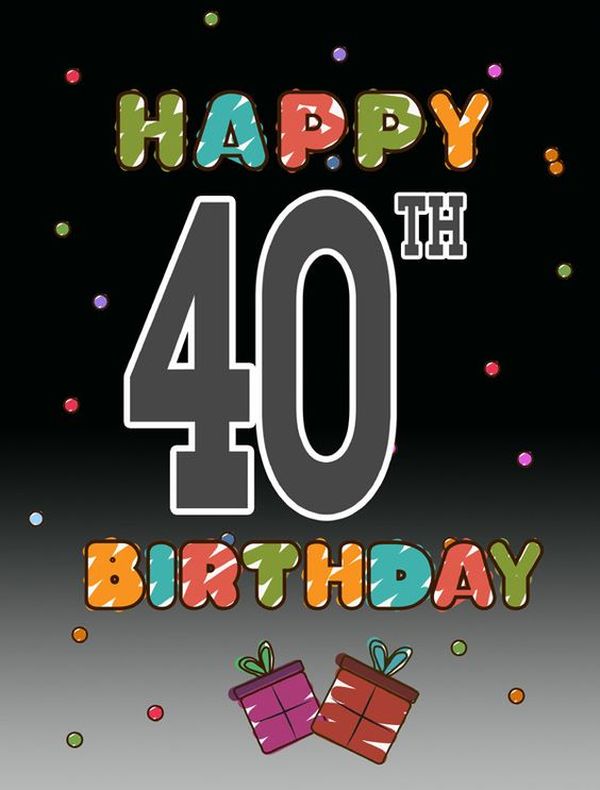 Sottobicchiere Quadrato Per 40° Compleanno - Happy 40th Birthday, Finitura Lucida, Colore Blu, In MDF Robusto - 9x9 Cm - Regalo Divertente
