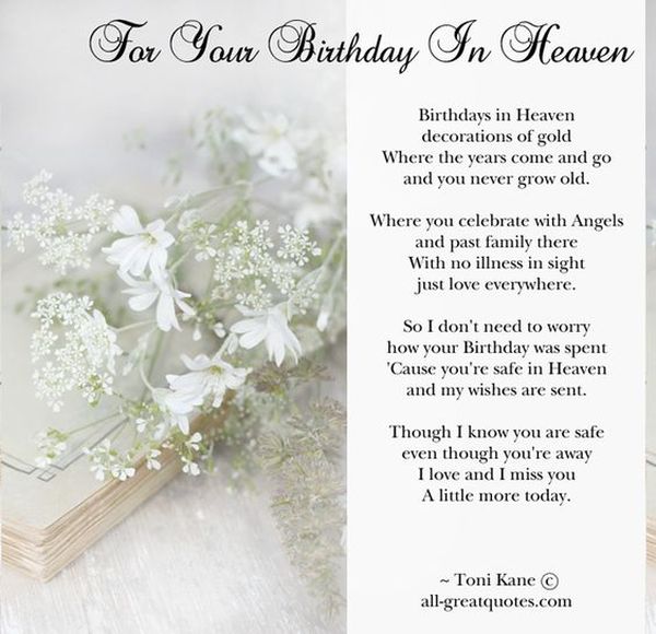Happy Birthday Quotes And Images To Someone In Heaven