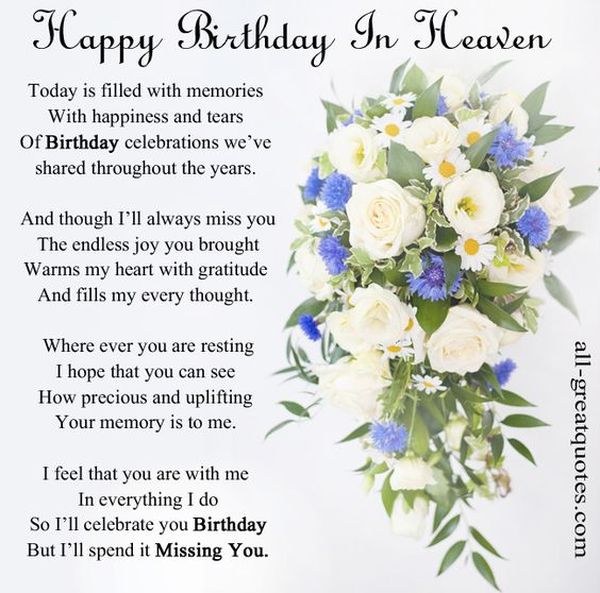 Happy Birthday in Heaven quote