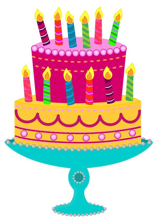 Free Graphic Images of Birthday Cake 1