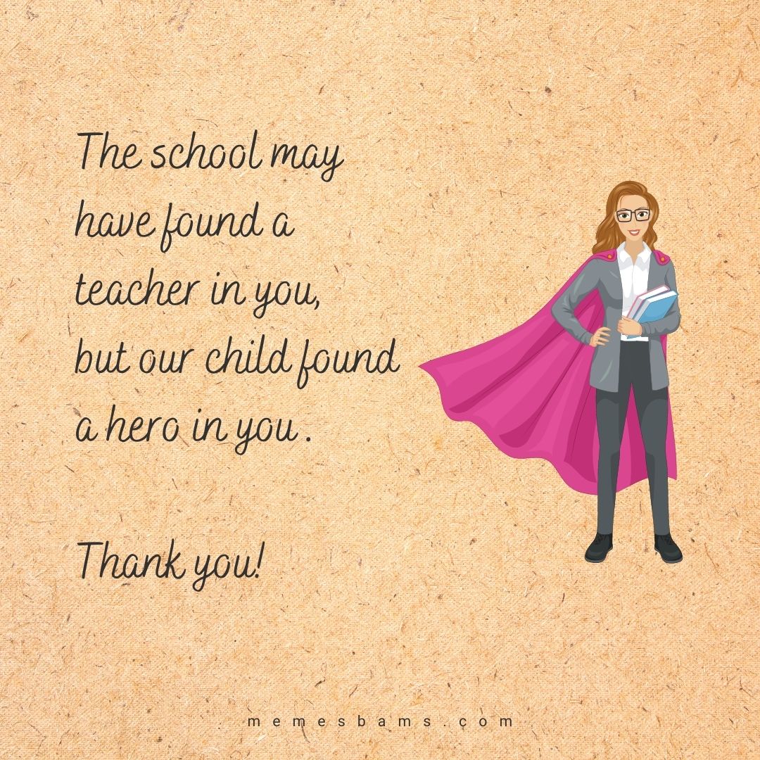 thank you notes for teachers from kids