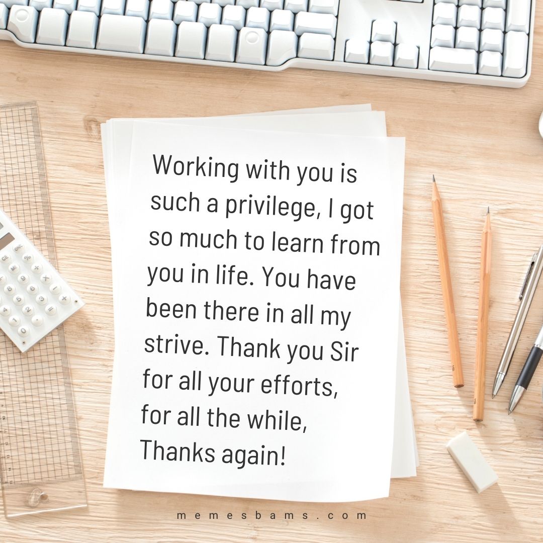 Thank You Notes to Boss & Appreciation Letter and Messages to Boss