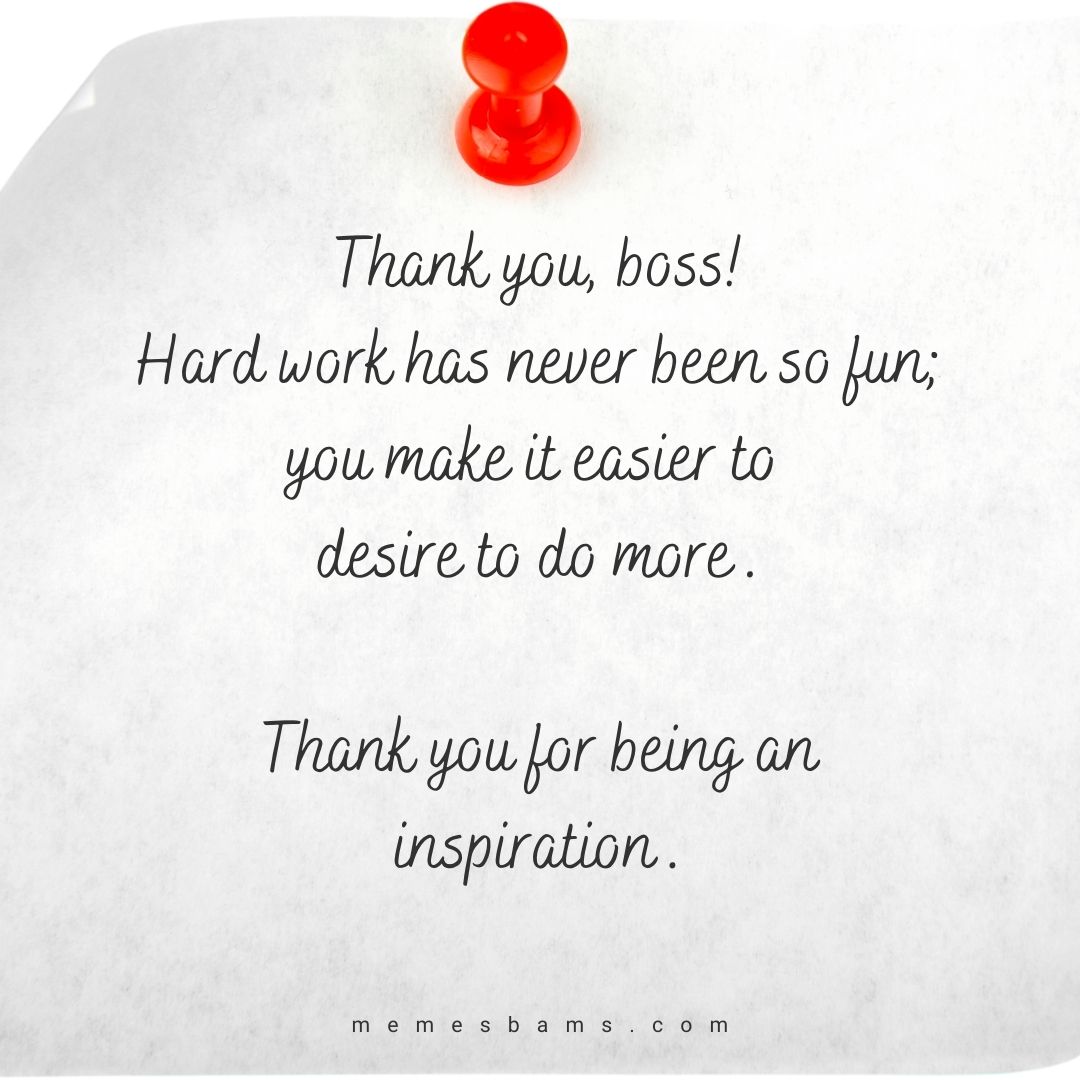 Thank You Notes To Boss Appreciation Letter And Messages To